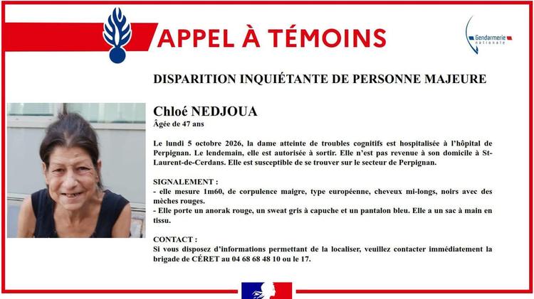 Pyrénées-Orientales : disparition inquiétante d'une femme de 47 ans