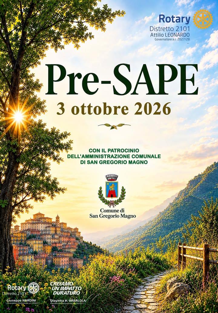 Il Rotary International Distretto 2101, nella figura del suo governatore per l’anno 2027/28, Attilio