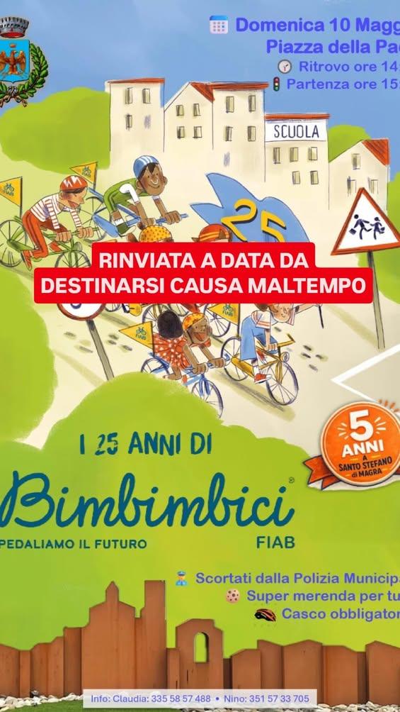 RINVIATA BIMBIMBICI! L'iniziativa prevista per domenica 10 maggio è rinviata a causa del possibile maltempo.