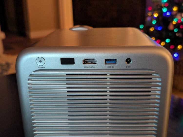the back of the Hisense M2 Pro and its ports