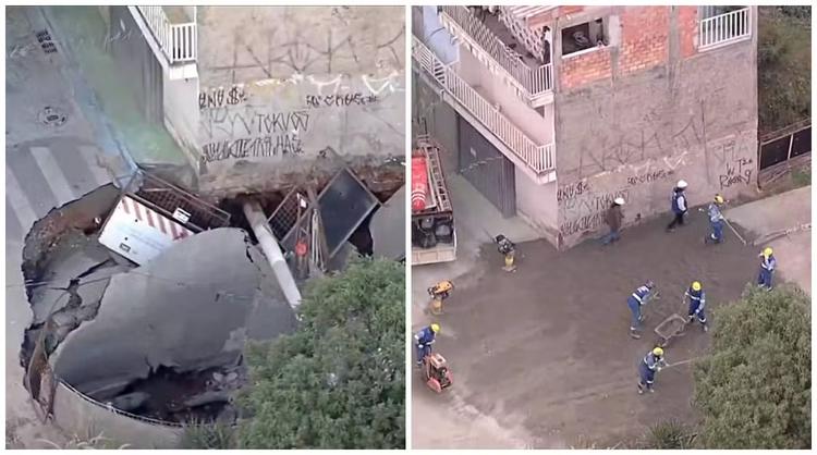 Sabesp fecha cratera que causou rachaduras em imóveis em Osasco, na Grande SP; 3 casas seguem interditadas