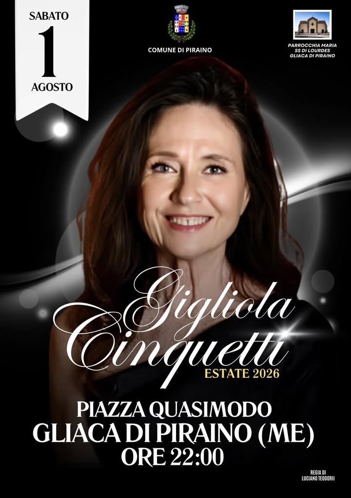 📌 L’estate 2026 a Gliaca di Piraino si accende di musica e grandi emozioni. Sabato 1 agosto, in Piazza Quasimodo, salir...