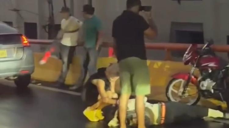 Al menos un lesionado tras accidente de tránsito en el elevado de la avenida 27 de Febrero