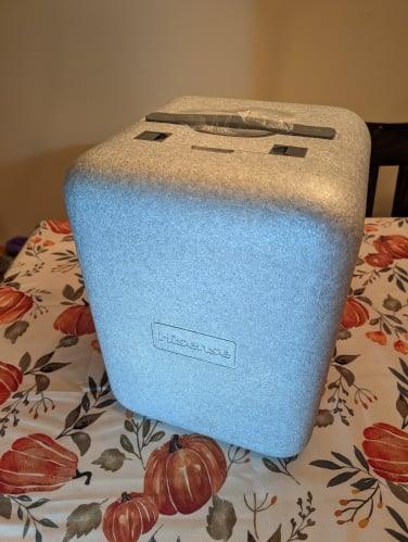 the Hisense m2 pro projector's carrying case