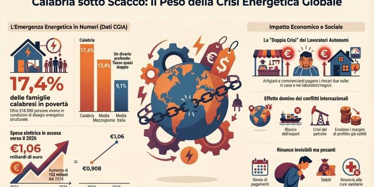 Gas e luce, per un calabrese su sei l’ombra della povertà energetica