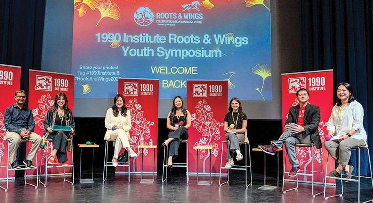 Rajen Sheth, (l), CEO and Founder of Kyron Learning and former VP of Google Cloud AI and Industry Solutions was among the panelists at the symposium. (Bob Hsiang photo)