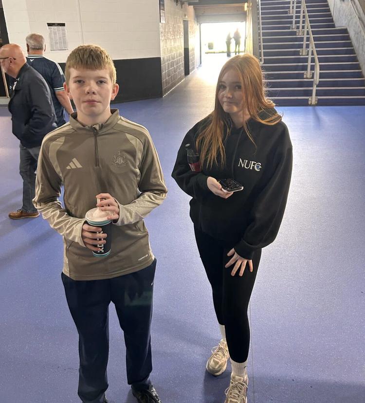 Newcastle Fans Jamie Smith Children