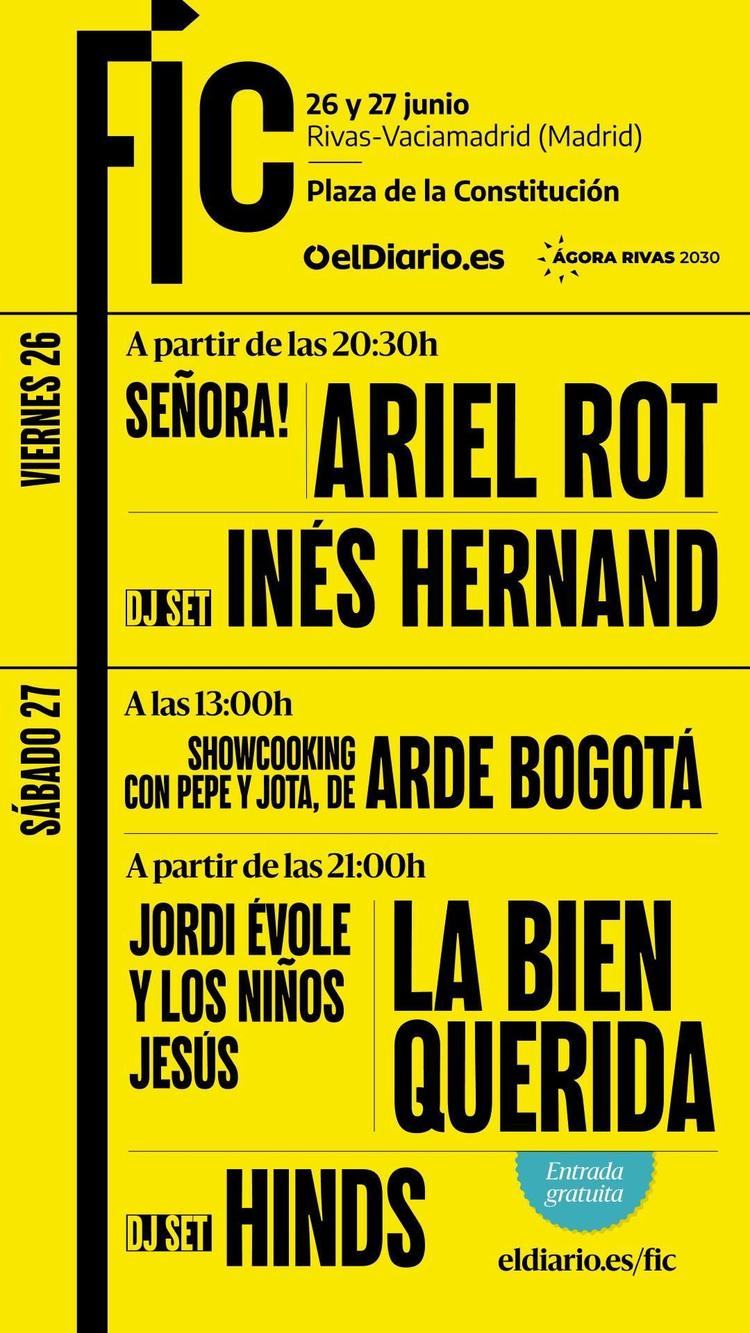 Cartel conciertos FIC elDiario.es
