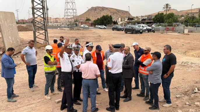 انطلاق الترتيبات الميدانية لتوسعة قنطرة الحي العسكري بمراكش + صور
