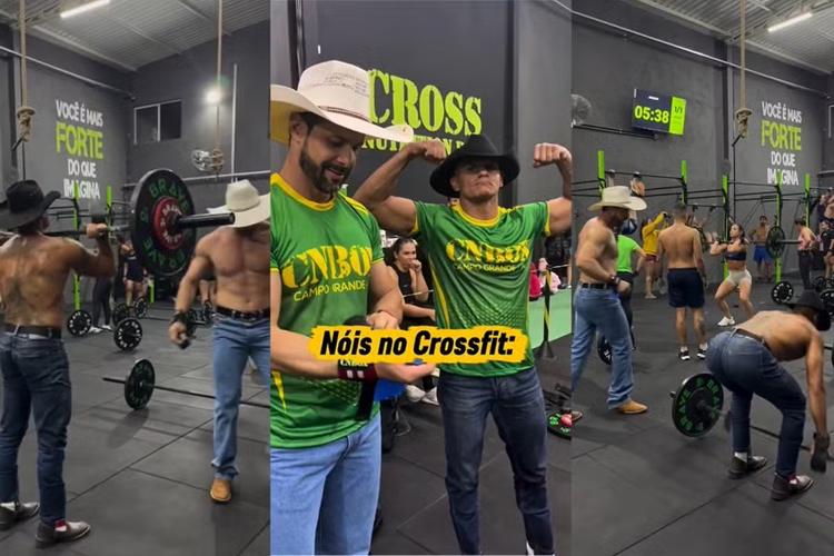 'Crossfiteiros do agro' viralizam ao treinar de chapéu, bota e fivela em Campo Grande