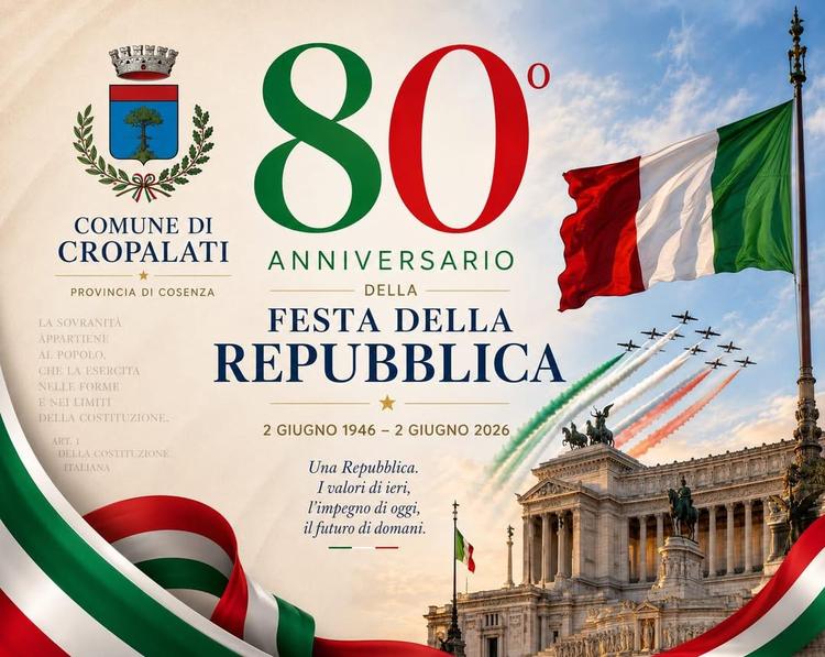 ✨2 GIUGNO 1946 - 2 GIUGNO 2026 – 80° ANNIVERSARIO DELLA REPUBBLICA ITALIANA ✨ Oggi l'Italia celebra un traguardo storico...