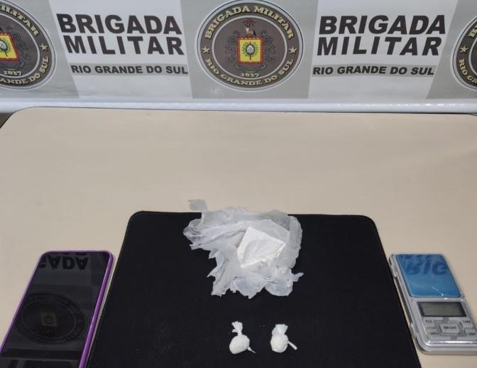 DPPA de Lagoa Vermelha lavra flagrante de traficante preso pela Brigada Militar em Nova Araçá