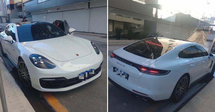 Porsche bloqueia saída de caminhão ao estacionar irregularmente e acaba guinchado em Balneário Camboriú&nbsp;