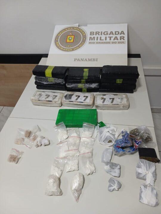 Brigada Militar apreende mais de 13 kg de drogas em Panambi