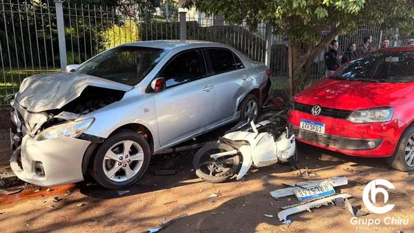 Homem rouba caminhonete, causa acidente com seis veículos e é preso em Frederico Westphalen