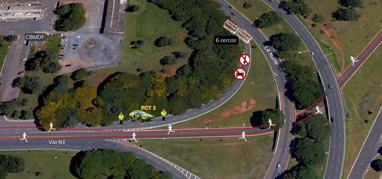 Trânsito na Esplanada dos Ministérios, em Brasília, tem interdição neste sábado (4); veja mudanças