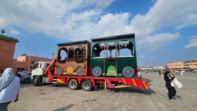 الكشف عن نمودج لحنطات بيع المأكولات والفواكه الجافة بجامع الفنا+ صور