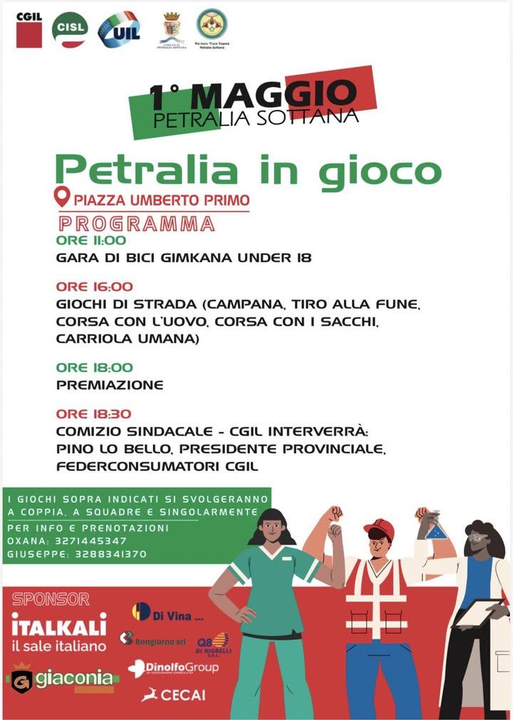 🎉 1° MAGGIO a Petralia Sottana! Una giornata di festa, giochi e divertimento  in Piazza Umberto I e lungo il corso Paol...