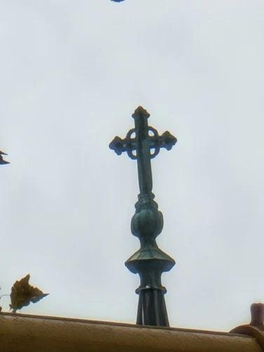 A church steeple that was probably a mile away from where I was standing
