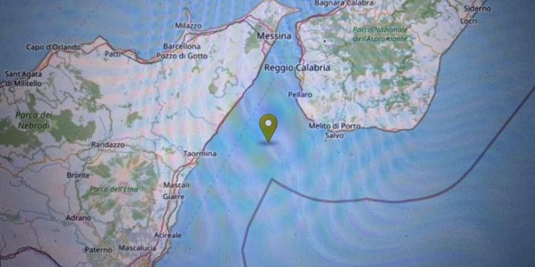 Scossa di terremoto, magnitudo 3.7, nello Stretto di Messina