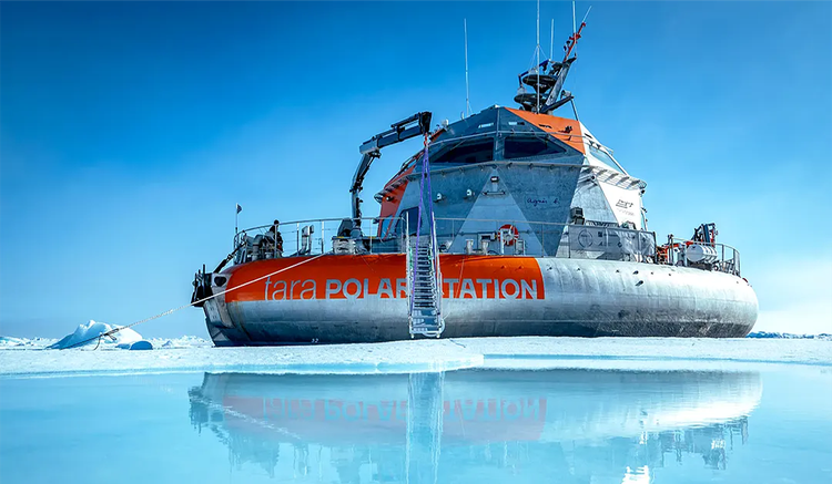 Tara Polar Station auf dem Weg zum Nordpol