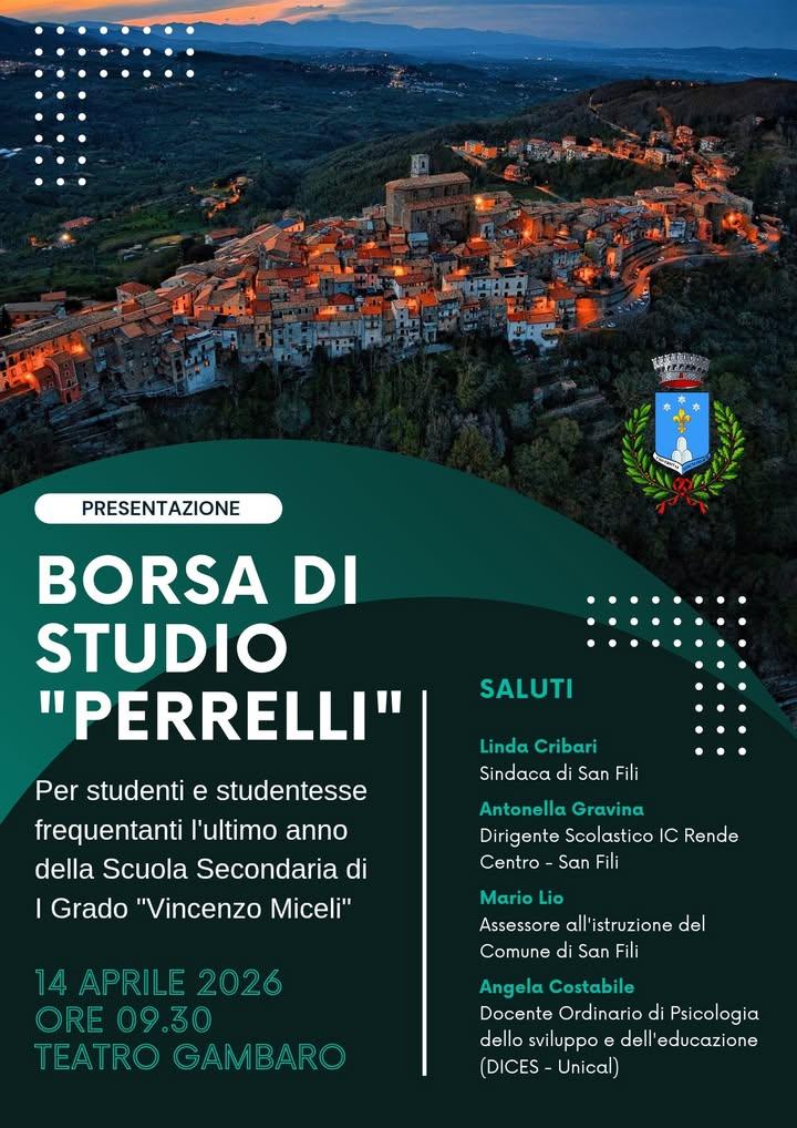 𝐈𝐬𝐭𝐢𝐭𝐮𝐢𝐭𝐚 𝐥𝐚 𝐁𝐨𝐫𝐬𝐚 𝐝𝐢 𝐒𝐭𝐮𝐝𝐢𝐨 𝐏𝐞𝐫𝐫𝐞𝐥𝐥𝐢 𝐩𝐞𝐫 𝐬𝐭𝐮𝐝𝐞𝐧𝐭𝐢 𝐞 𝐬𝐭𝐮𝐝𝐞𝐧𝐭𝐞𝐬𝐬𝐞...