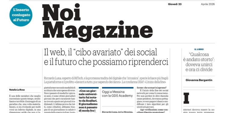 Su Noi Magazine l’intervista a Riccardo Luna: i social, il web “tradito” e il giornalismo “giovane” dei nuovi linguaggi