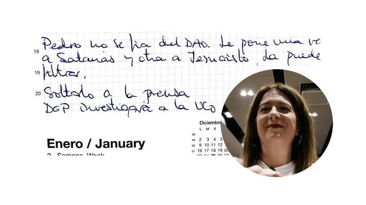 "Pedro no se fía del DAO"... Las notas que Leire Díez apuntó en una agenda de 2025