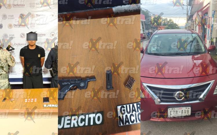 Lo cachan armado y con 'cristal' en Cuautla