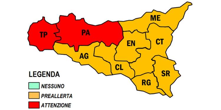 Incendi in Sicilia, allerta rossa a Palermo e Trapani: Messina in preallerta