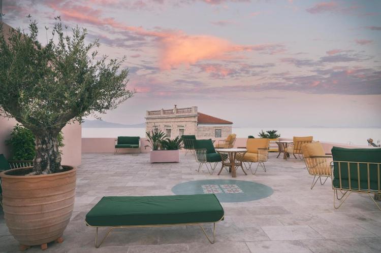 Rooftop Sea View from Hotel Aristide Syros