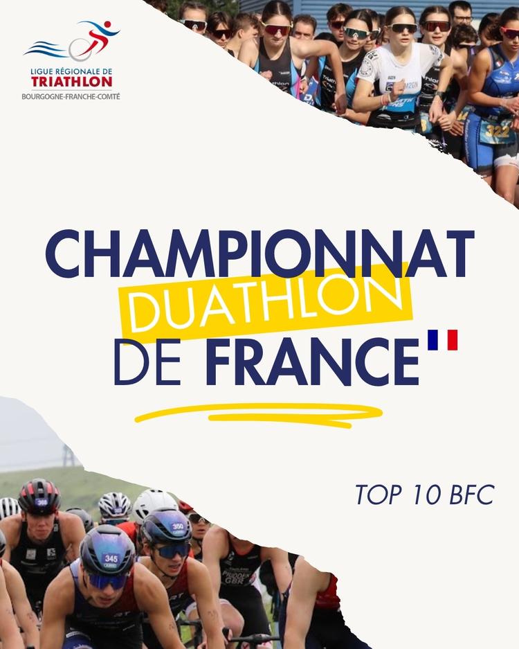 CHAMPIONNAT DE FRANCE DE DUATHLON : Top 10 région BFC