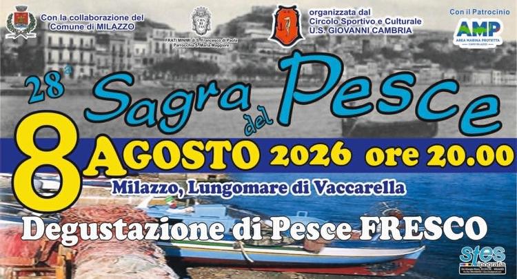 L'8 agosto torna a Vaccarella la 28ª Sagra del Pesce