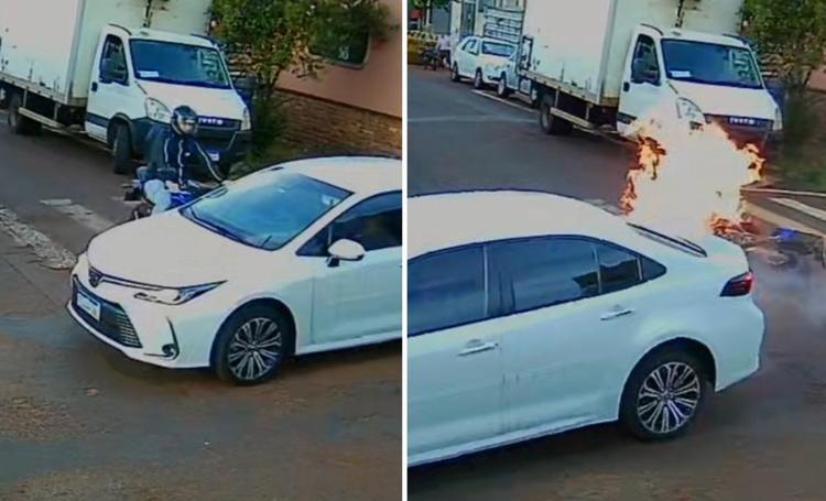 VÍDEO: estacionamento irregular para descarga em supermercado provoca acidentes no interior de SP