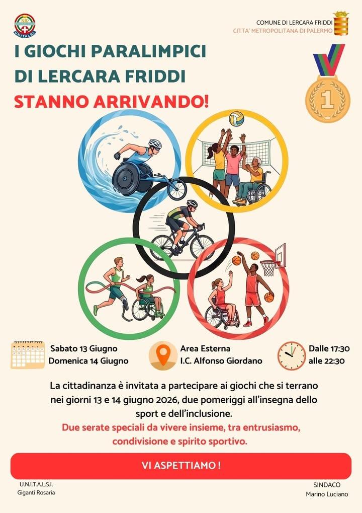 il Comune di Lercara organizza questo evento dedicato a tutti i ragazzi del territorio, i moduli di partecipazione posso...