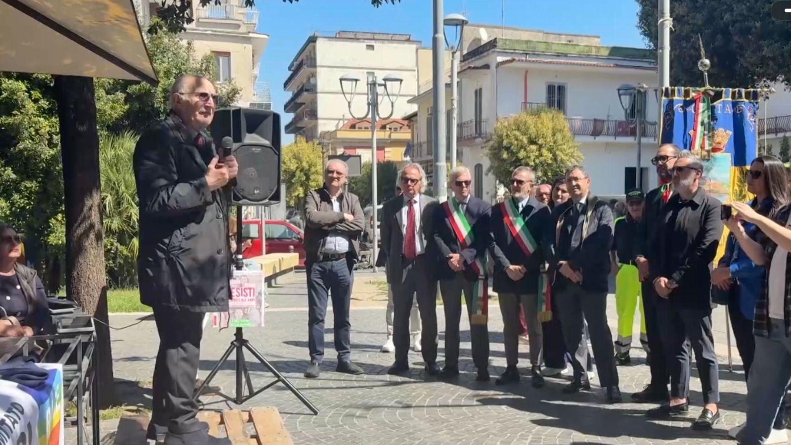 Liberazione, manifestazione in Piazza Gramsci: memoria e futuro