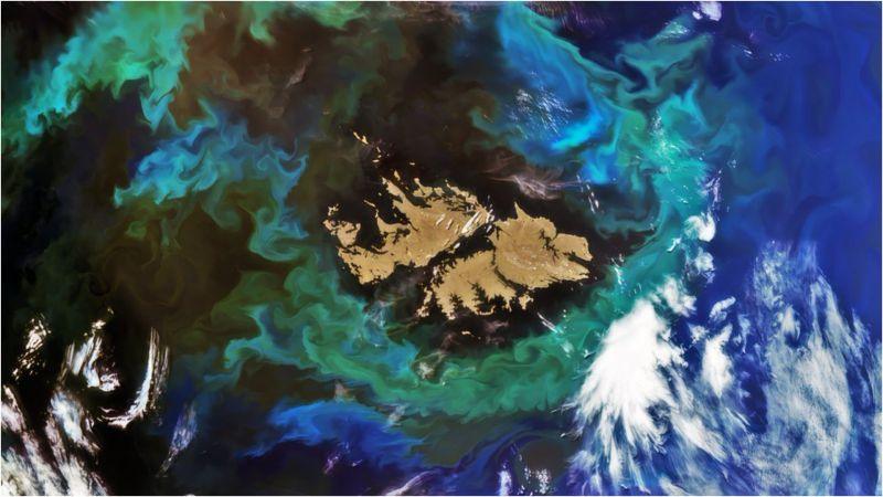 El extraño fenómeno en las Islas Malvinas que solo se vio desde el espacio