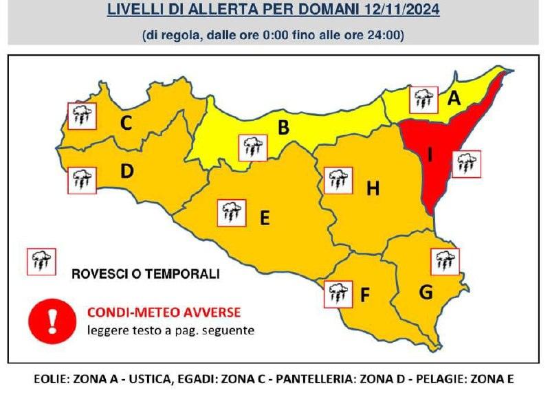 In considerazione dell’allerta Arancione diramata dalla Protezione civile regionale per la giornata di domani, 12 novemb...