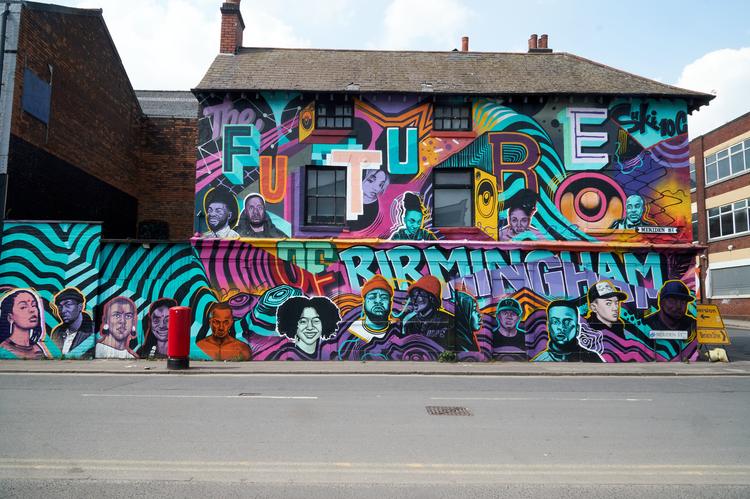 “Future of Birmingham” by Graffiti artist Suki10C. 