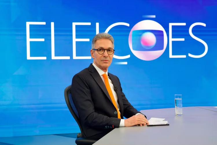 Romeu Zema, candidato à Presidência pelo Novo, concede entrevista à Globo