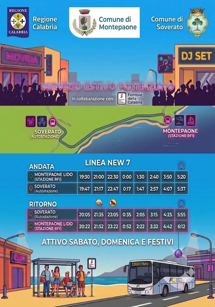 🚌Potenziamo i collegamenti tra Montepaone e Soverato: la Linea NEW 7 avrà corse no-stop nei weekend e nei giorni festiv...