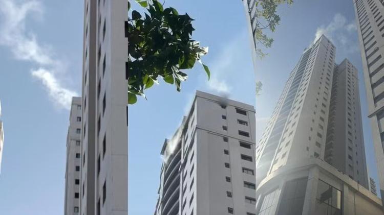 Incêndio atinge apartamento no último andar de prédio no bairro da Cremação, em Belém