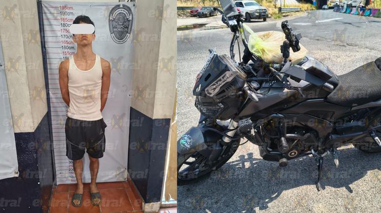 Cae sujeto con moto robada en Yautepec: alegó "buena fe" pero terminó detenido