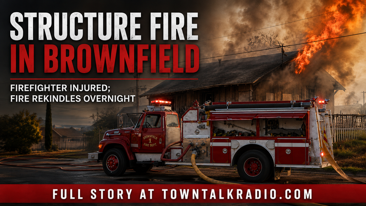 Firefighter Transported to Hospital Following Brownfield Structure Fire