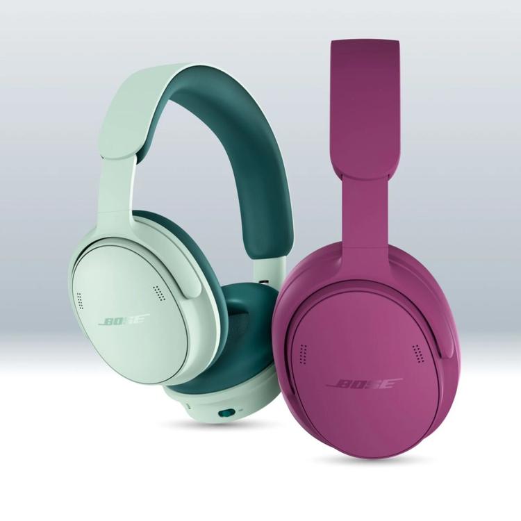 mint and mauve headphones