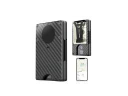 Slim RFID Wallet with Apple FindMy (Carbon Fiber Look)