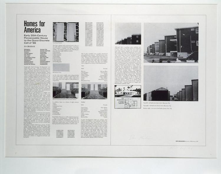 Homes for America, Arts Magazine, 1966-67, Dan Graham; cortesia Lisson Gallery