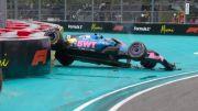 Pierre Gasly, compañero de Franco Colapinto en Alpine, chocó y se quedó afuera del GP de Miami de Fórmula 1