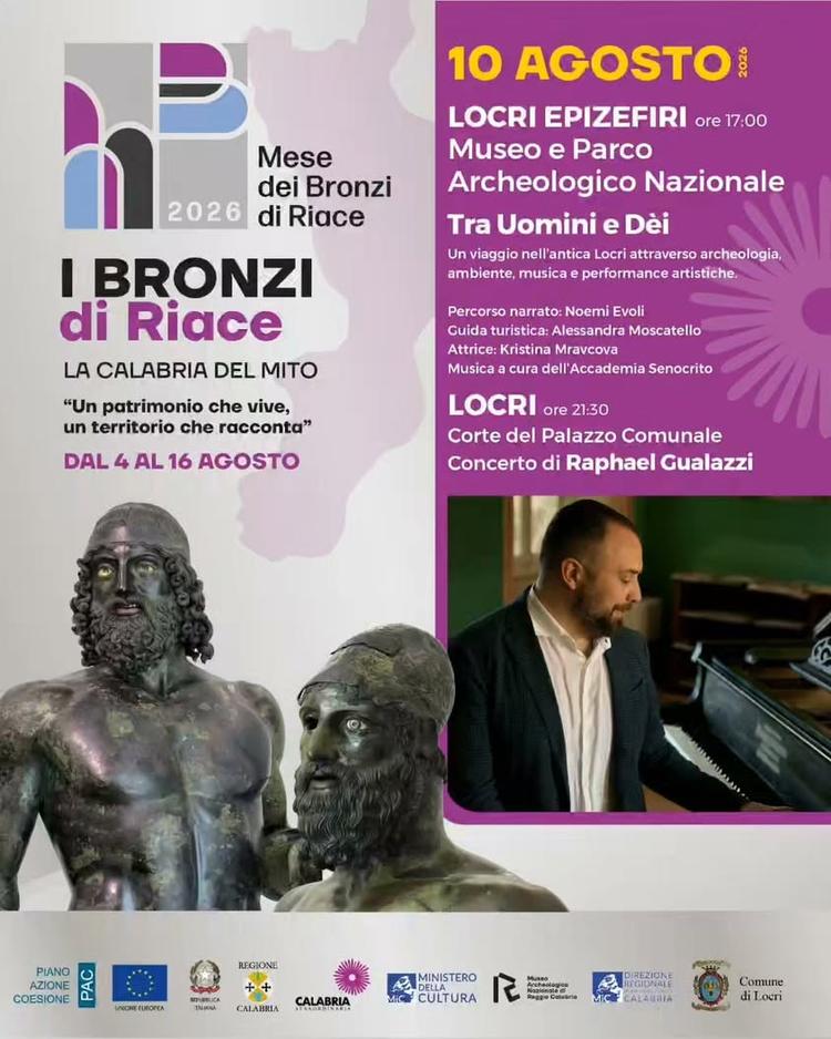 🏛️ Città di Locri protagonista del “Mese dei Bronzi di Riace” Il Museo e Parco archeologico nazionale di Locri Epizefir...