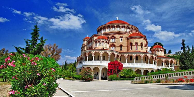 Church of Saint Nectarios on the island of Aegina, Greece